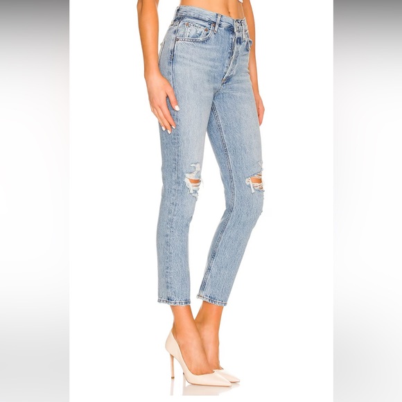 Agolde Riley High Rise Straight Crop Jeans - Picture 4 of 9